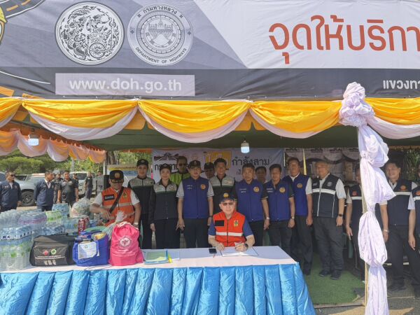 นายทวีศักดิ์ รุจิจรรยาวัฒน์ ผู้อำนวยการสำนักงานทางหลวงที่ 6 และผู้บริหารสทล.6 เข้าร่วมพิธีเปิดจุดตรวจเยี่ยมฯ